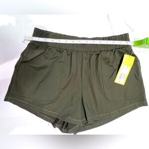 NWT All In Motion Women's Casual Pull On Shorts size S Olive Green